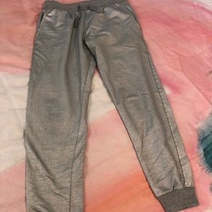 Farm Rio Metallic Silver Joggers